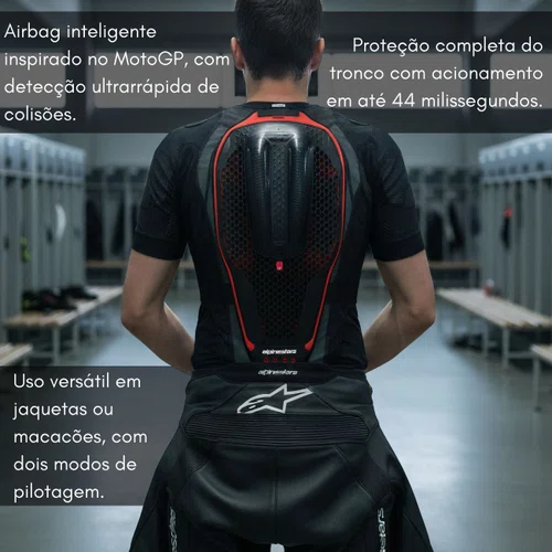 Colete Alpinestars Tech Air 7 X Preto Vermelho