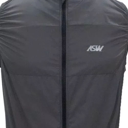 Colete Corta Vento ASW Essentials Cinza Preto