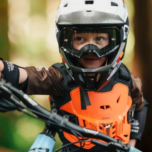 Colete Infantil Motocross Leatt 2.5 Mini Chest Preto Vermelho