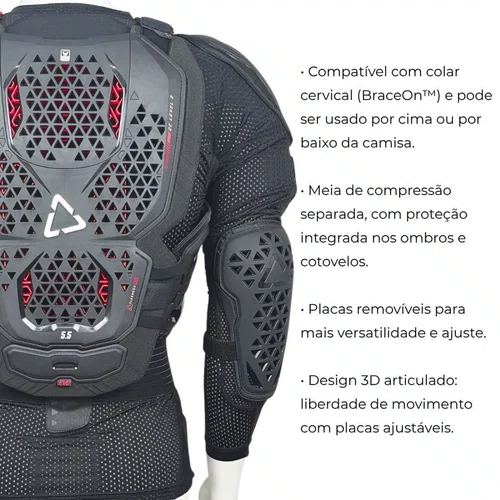 Colete Integral Motocross Trilha Leatt 4.5 Evo Preto