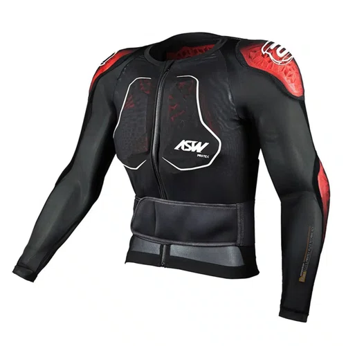 Colete Integral Off Road ASW Protec Preto Vermelho
