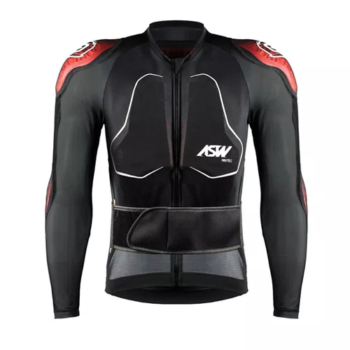 Colete Integral Off Road ASW Protec Preto Vermelho