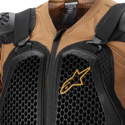 Colete Jaqueta Alpinestars Bionic Action V2 Areia Preto