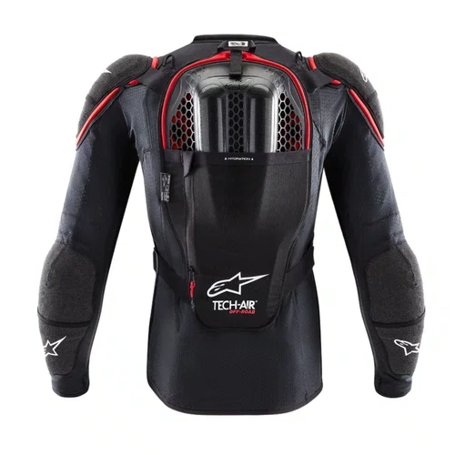 Colete Jaqueta Alpinestars Tech Air Off Road Preto Vermelho
