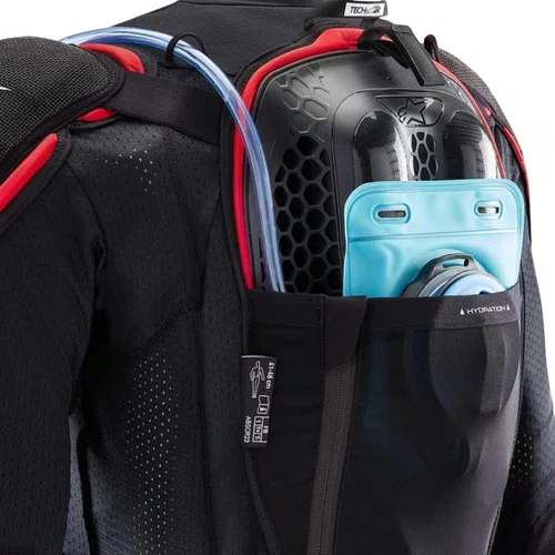 Colete Jaqueta Alpinestars Tech Air Off Road Preto Vermelho