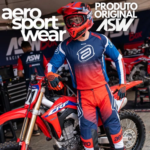 Conjunto ASW Image Cronos Vermelho Marinho Azul