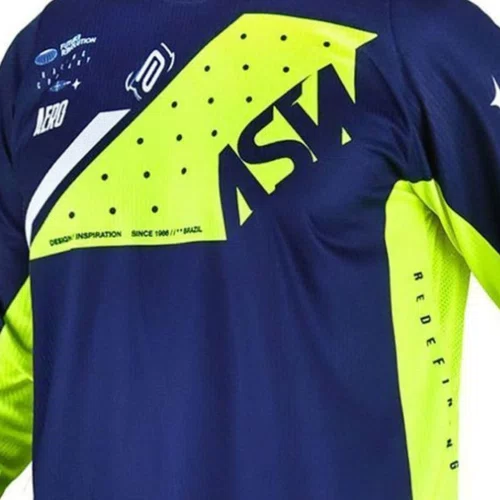 Conjunto ASW Image Karma Azul Marinho Amarelo Fluo Premium
