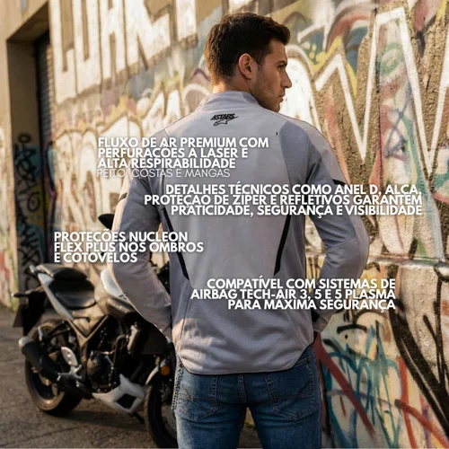 Jaqueta Alpinestars Aeroshell Airflow Cinza Anthracite