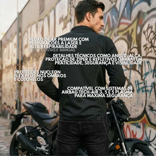 Jaqueta Alpinestars Aeroshell Airflow Preto Anthracite