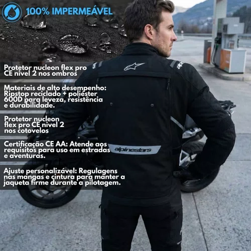 Jaqueta Alpinestars Cusco Drystar Preta