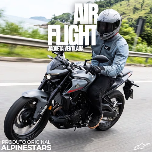 Jaqueta Alpinestars Flight Air Ventilada Cinza Escura