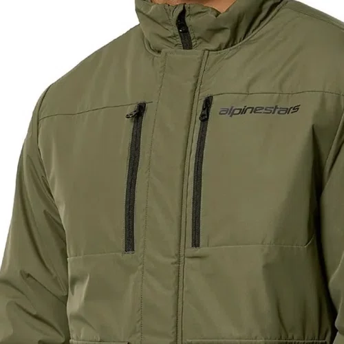 Jaqueta Alpinestars Genesis Insulated Verde Militar Com Capuz