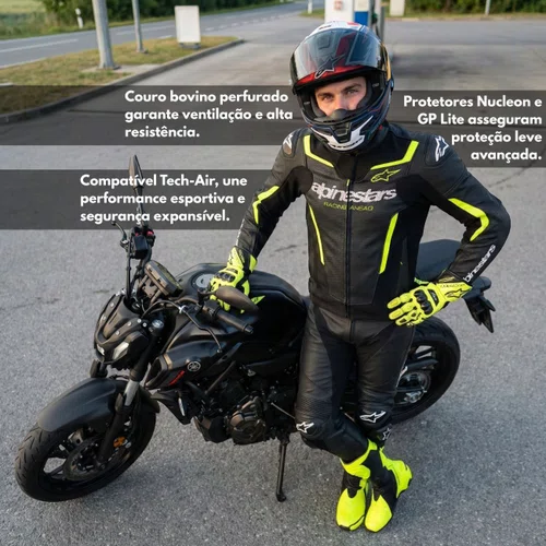 Jaqueta Alpinestars Gp Force V2 Airflow Preto Amarelo