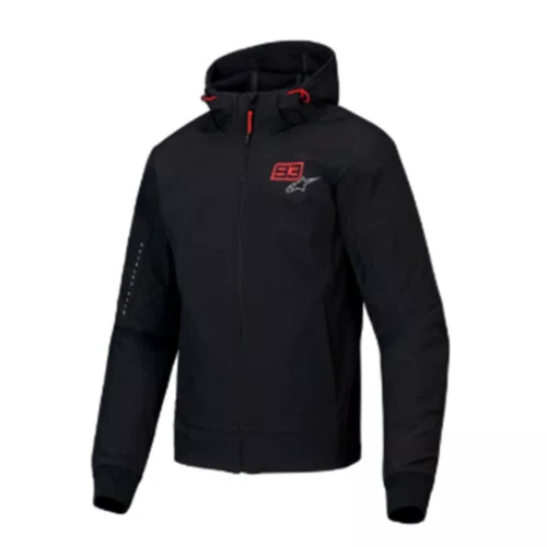 Jaqueta Alpinestars MM93 Radium Tech Hoodie Preta Vermelha