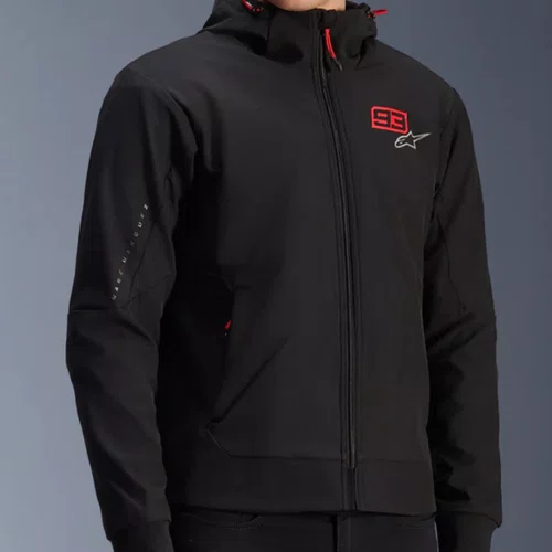 Jaqueta Alpinestars MM93 Radium Tech Hoodie Preta Vermelha