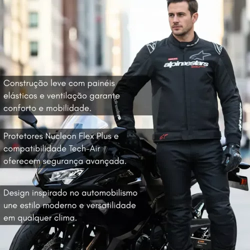 Jaqueta Alpinestars Monza Sport Preto Cinza