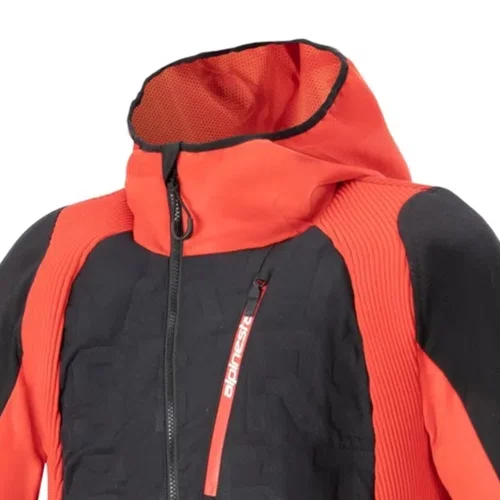 Jaqueta Alpinestars Most EQ Hybrid Hooded Preto Vermelho