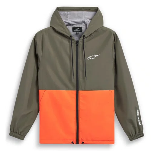 Jaqueta Alpinestars Speeder Windbreaker Verde Militar Laranja