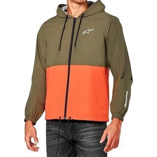 Jaqueta Alpinestars Speeder Windbreaker Verde Militar Laranja