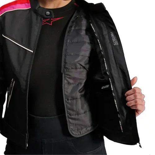 Jaqueta Alpinestars Stella T Dyno WR Preta Vermelha Fucsia