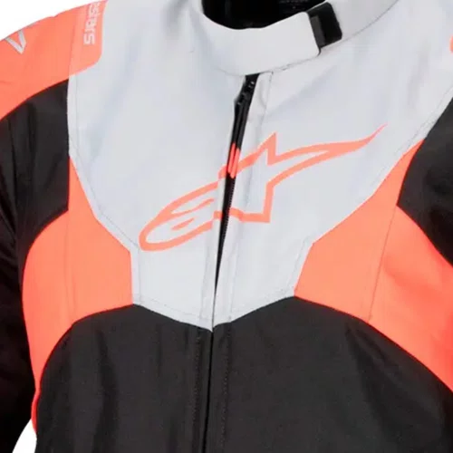 Jaqueta Alpinestars Stella T Jaws V4 WP Preta Cinza Gelo Coral