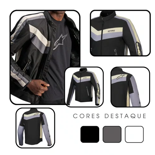 Jaqueta Alpinestars T Dyno WR Preta Cinza Original Premium