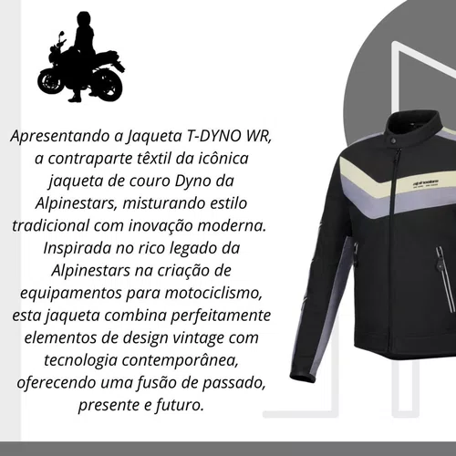 Jaqueta Alpinestars T Dyno WR Preta Cinza Original Premium