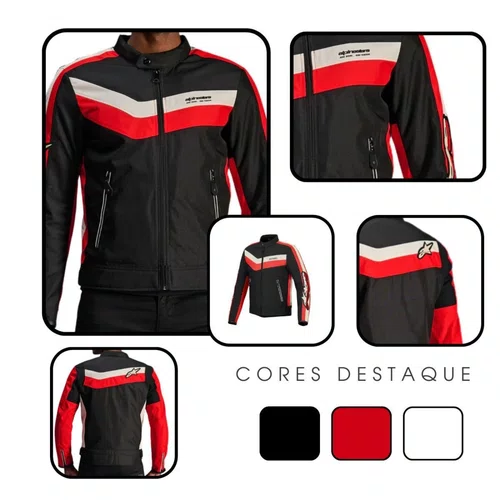 Jaqueta Alpinestars T Dyno WR Preta Black Vermelha Original