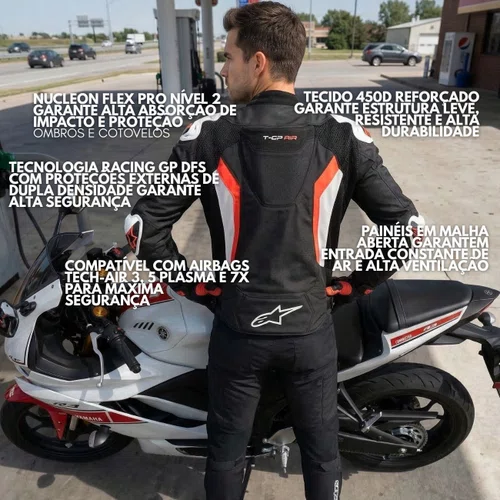 Jaqueta Alpinestars T GP Air Preta Vermelha