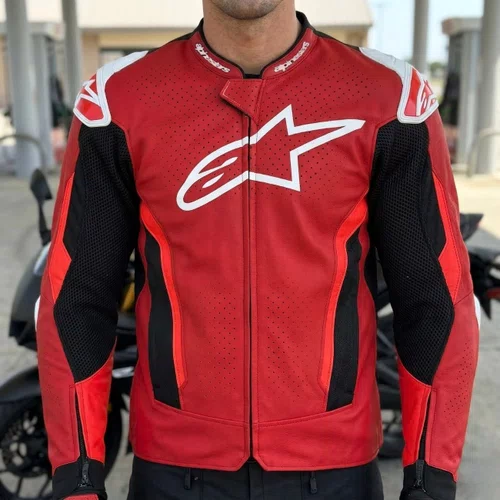 Jaqueta Alpinestars T GP Air Vermelha Fluo Preta