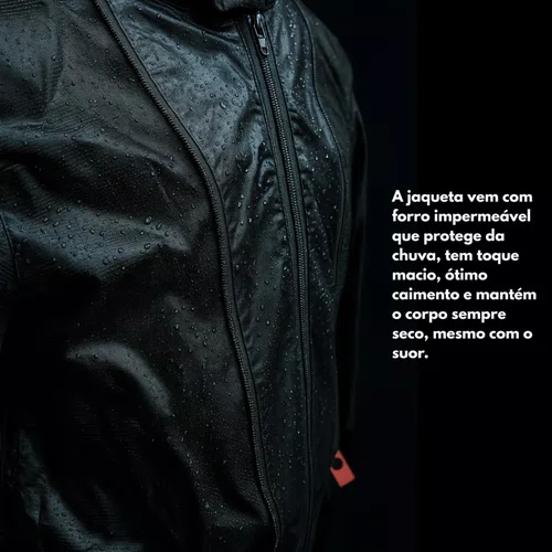 Jaqueta ASW 365 Lite Preta Camo Masculina com Forro Térmico e Impermeável