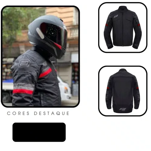 Jaqueta ASW 365 Lite Preta Camo Masculina com Forro Térmico e Impermeável