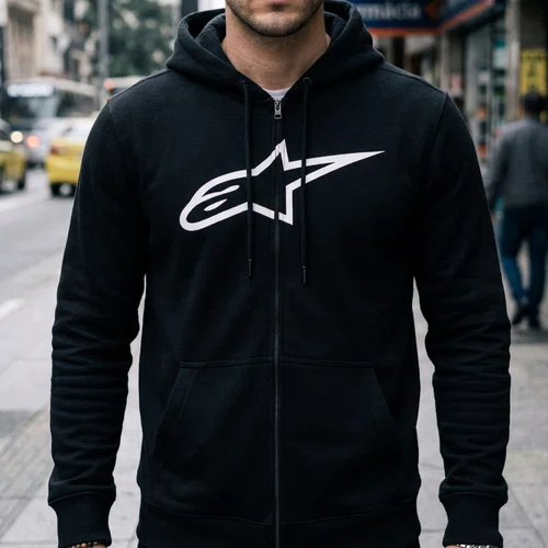 Jaqueta Moletom Alpinestars Ageless Zip V3 Hoodie Preto