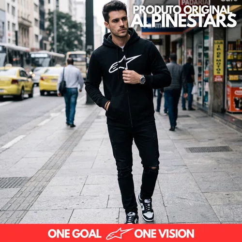Jaqueta Moletom Alpinestars Ageless Zip V3 Hoodie Preto
