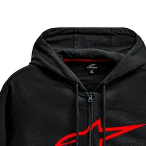 Jaqueta Moletom Alpinestars Ageless Zip V3 Hoodie Preto Vermelho