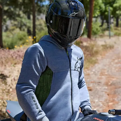 Jaqueta Moletom Alpinestars Chrome Air Sport Hoodie Cinza Preta