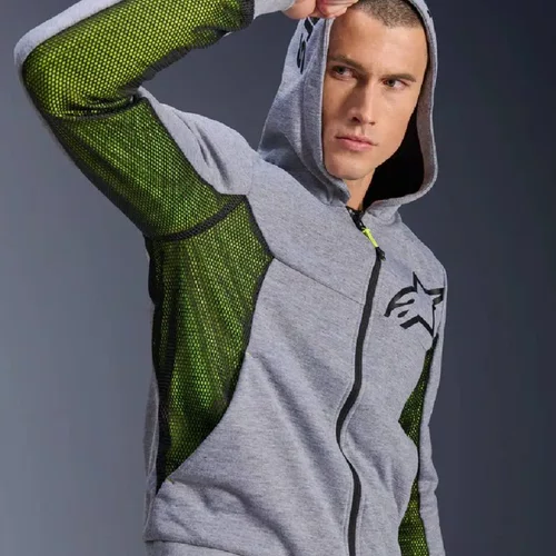 Jaqueta Moletom Alpinestars Chrome Air Sport Hoodie Cinza Preta