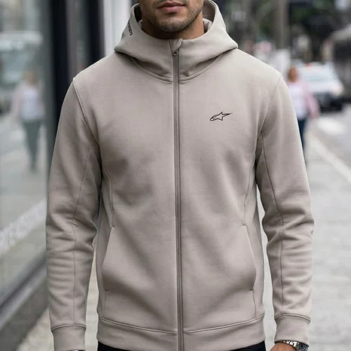 Jaqueta Moletom Alpinestars Cypher Cinza Claro