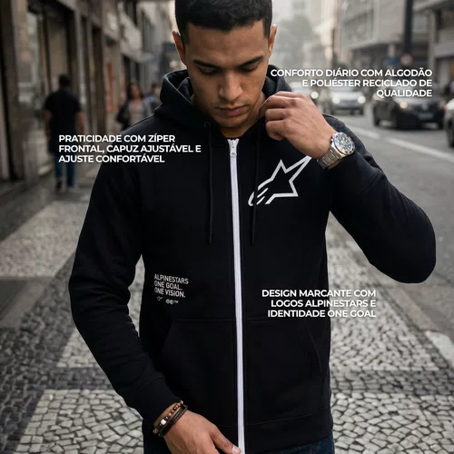 Jaqueta Moletom Alpinestars Transverse Preto
