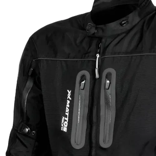Jaqueta Moto Touring Mattos Racing Optimus Preta