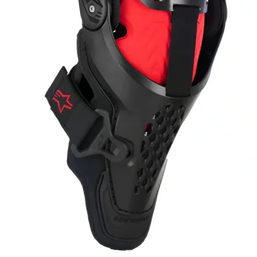 Joelheira Motocross Alpinestars SX 1 Plasma Preto Vermelho