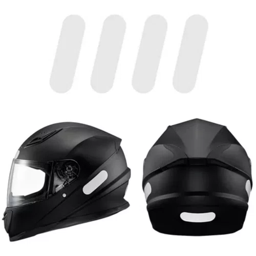 Kit Adesivos Refletivo Capacete Polivisor Prata