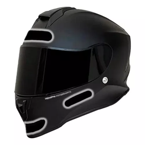 Kit Adesivos Refletivo Capacete Polivisor Prata E Cor Preta