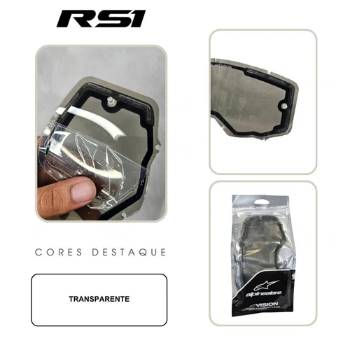 Lente Oculos Motocross Alpinestars Vision 8-5-3 Dupla Fumê