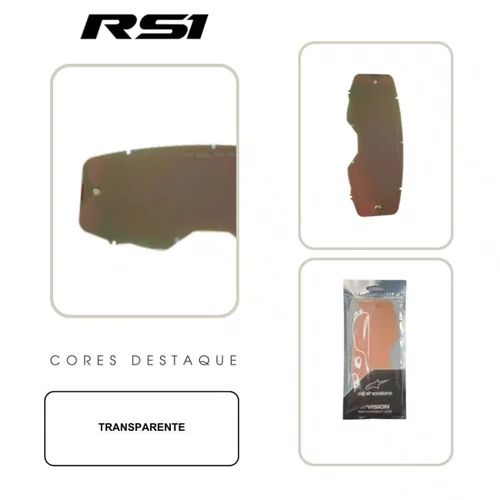 Lente Oculos Motocross Alpinestars Vision 8-5-3 Vermelha