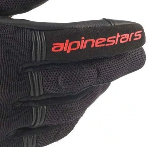 Luva Alpinestars Copper Preto Vermelho Confortável Touch Urbana Curta