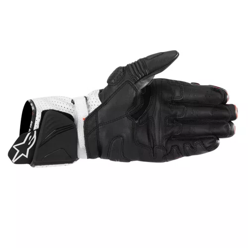 Luva Alpinestars GP Pro R4 Preta Vermelha Fluo Branca