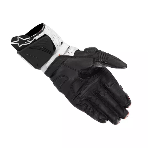 Luva Alpinestars GP Pro R4 Preta Vermelha Fluo Branca