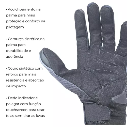 Luva Alpinestars Reef V2 Cinza Preta Branca