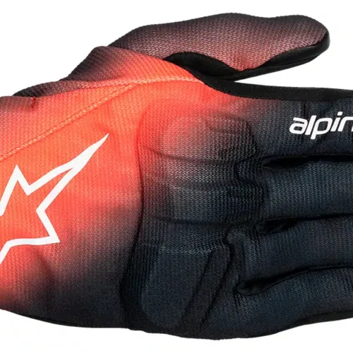 Luva Alpinestars Reef V2 Preta Vermelha Fluo Branca